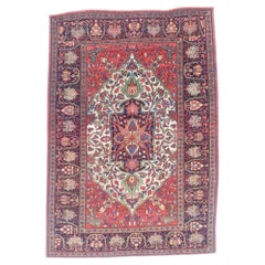 Tappeto antico persiano Sarouk Farahan 3'5" x 4'10"