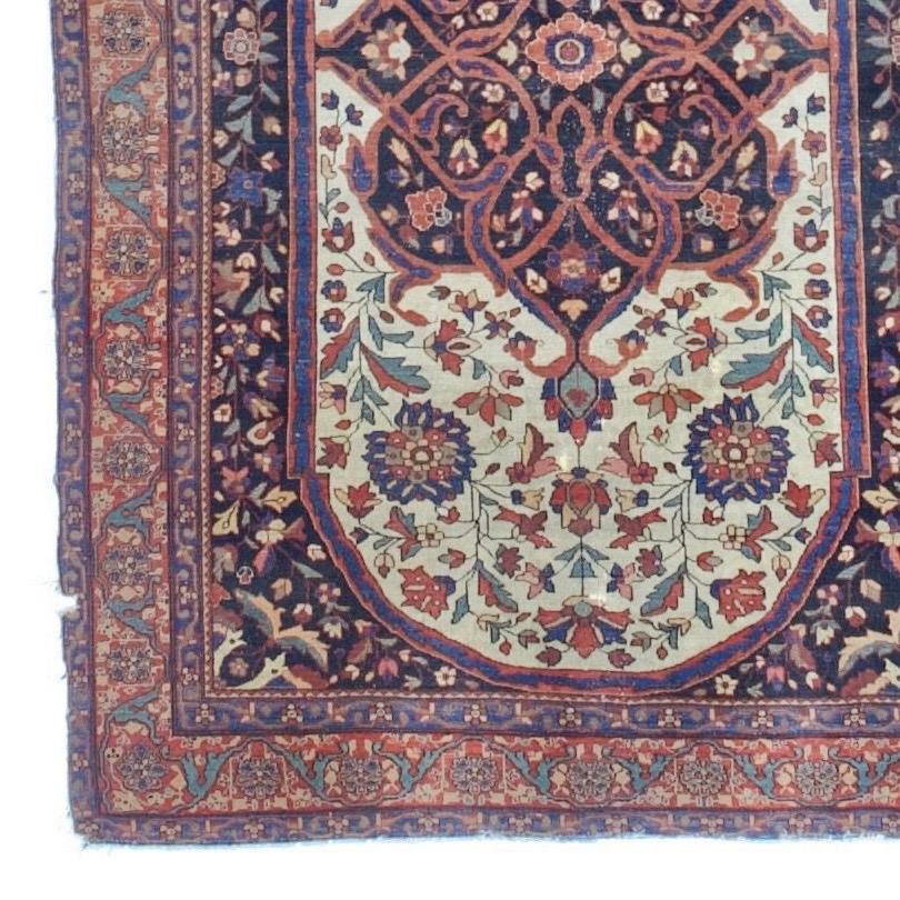 Antike persische Farahan Sarouk Teppich 4'2