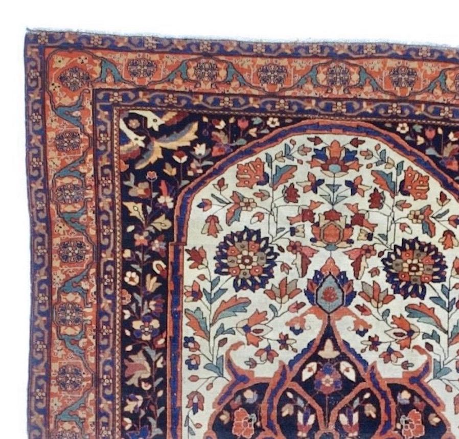 Antike persische Farahan Sarouk Teppich 4'2