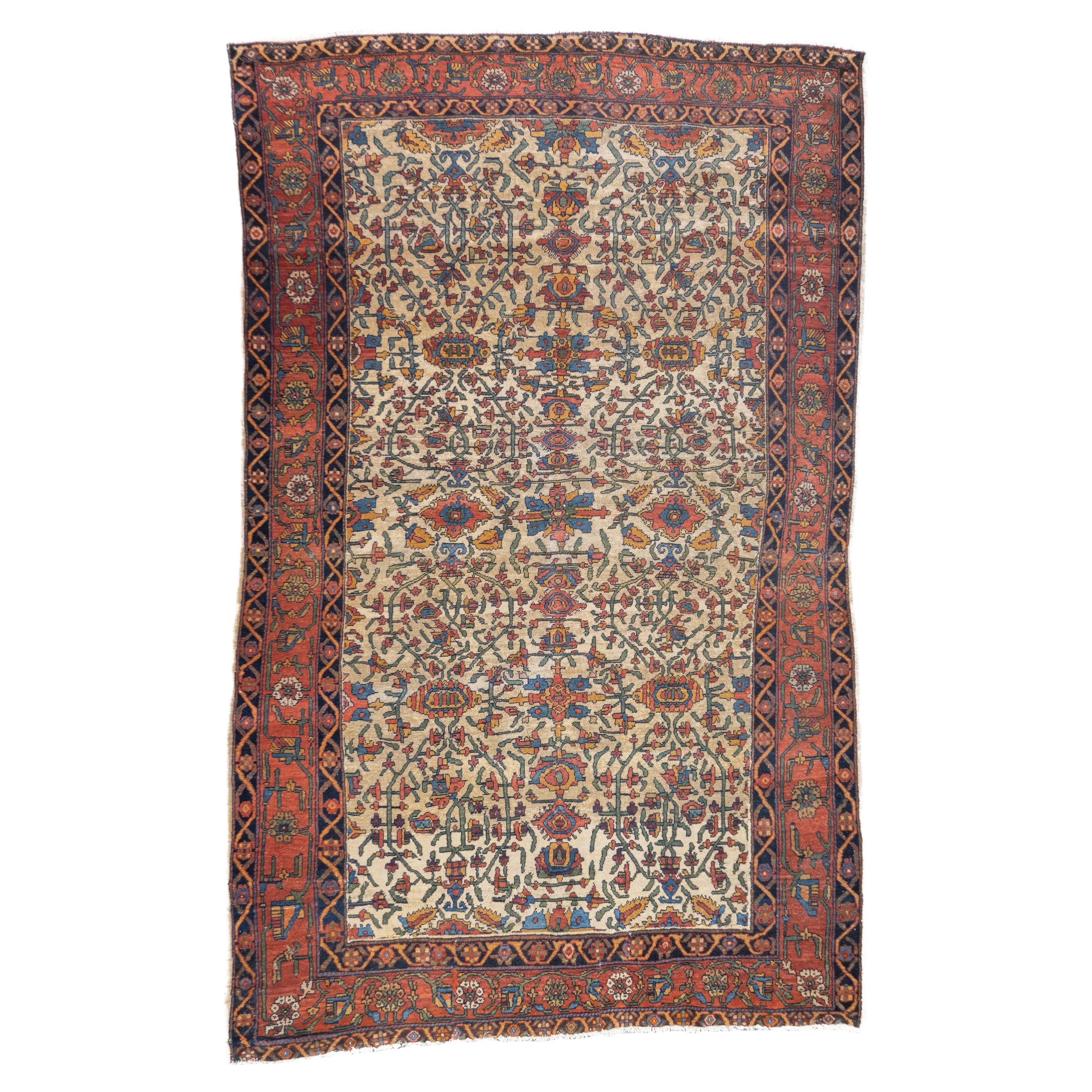 Antique Persian Farahan Sarouk Rug 4'2'' x 6'6''