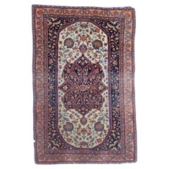 Antique Tapis Persan Sarouk Farahan 4'2" x 6'6"