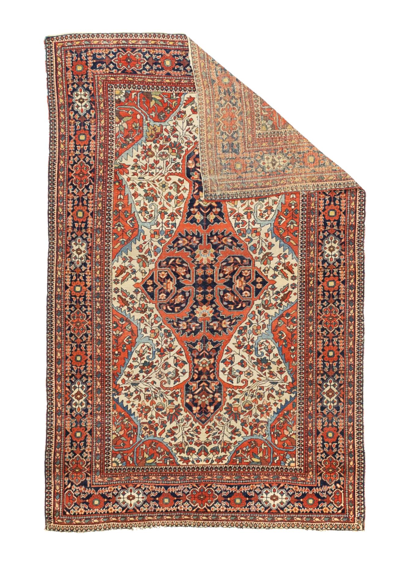 Tappeto antico Persiano Sarouk Farahan 4'3