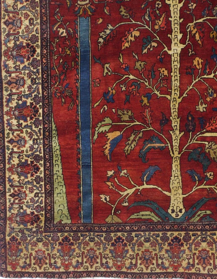Antique Persian Farahan Sarouk Rug 4'4