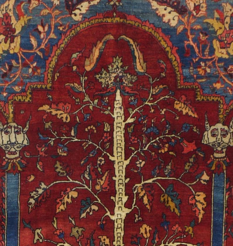 Antique Persian Farahan Sarouk Rug 4'4