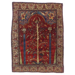 Alfombra persa antigua Sarouk Farahan 4'4" x 5'9