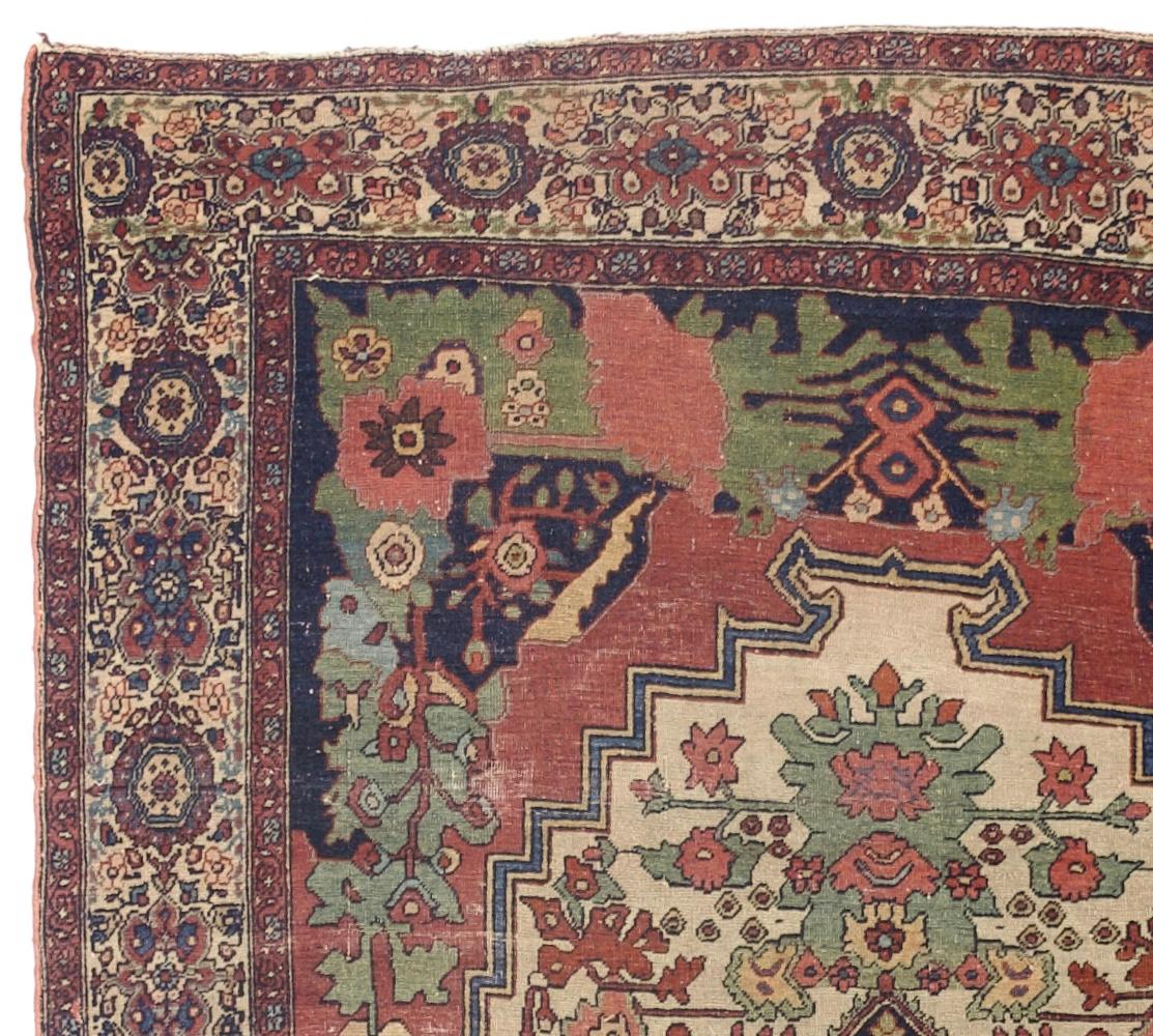 Persiano Tappeto antico persiano Sarouk Farahan 4'4