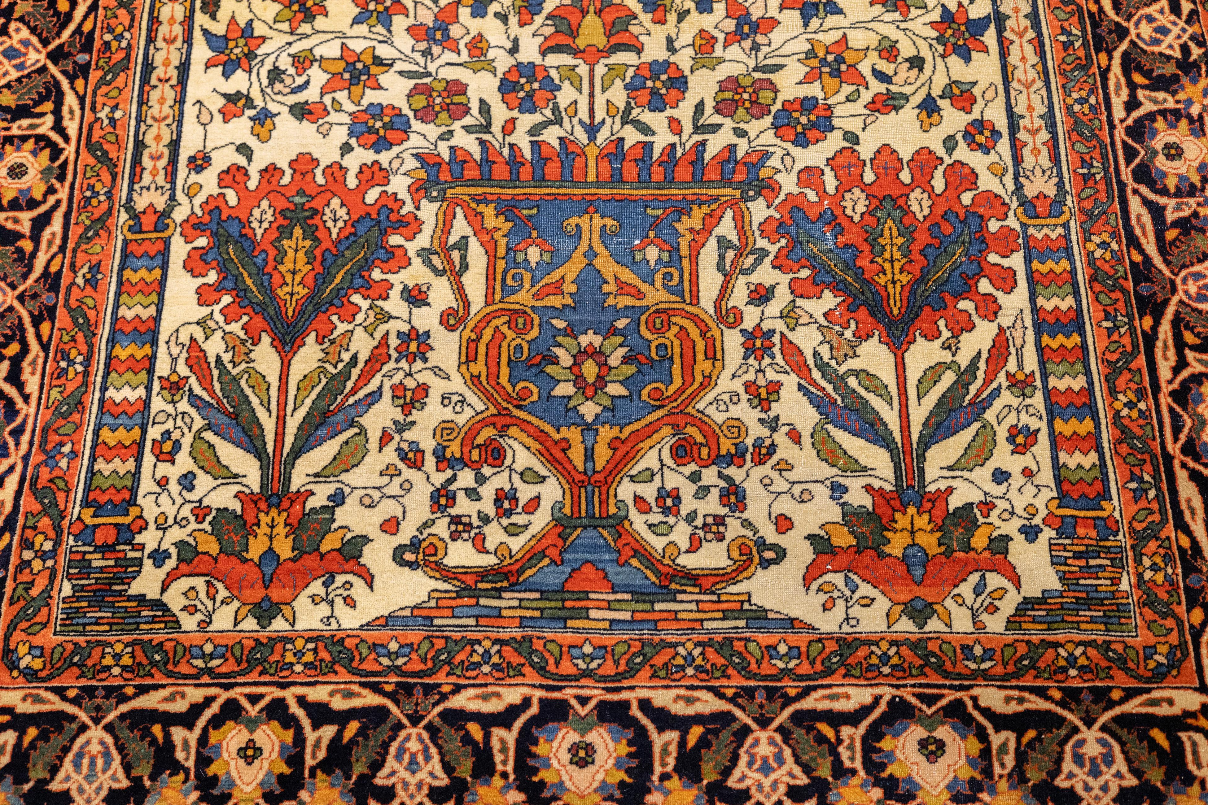 Antico Persiano Sarouk Farahan 4'4