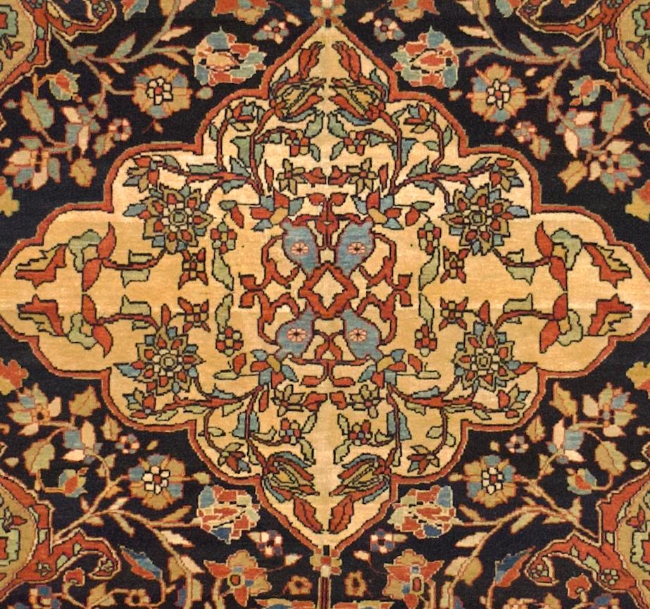 Antike persische Farahan Sarouk Teppich 4'6 x 6'6