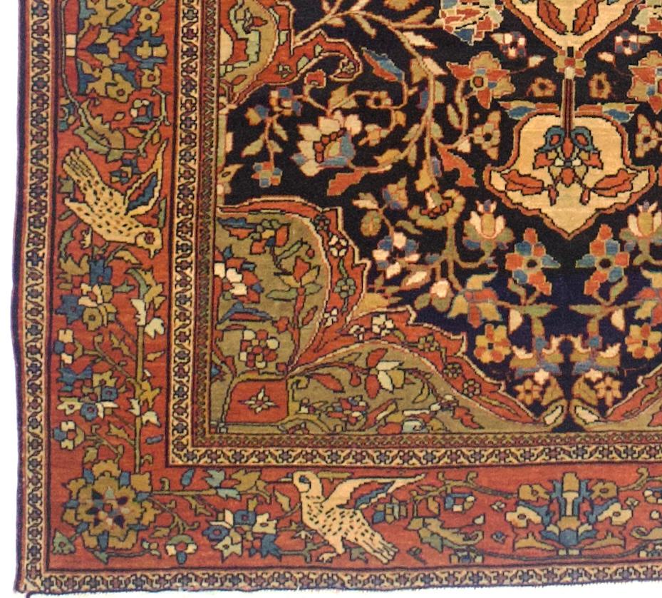 Antike persische Farahan Sarouk Teppich 4'6 x 6'6