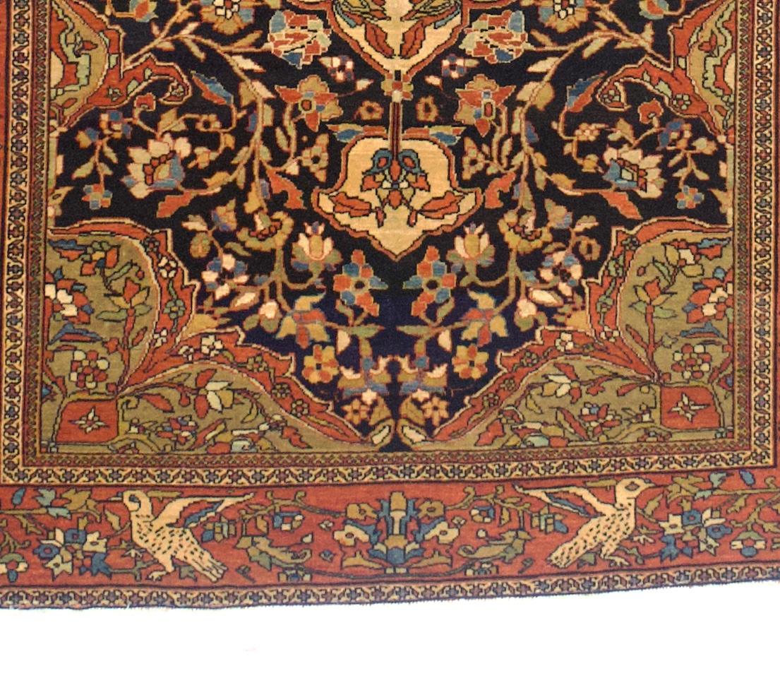 Antike persische Farahan Sarouk Teppich 4'6 x 6'6