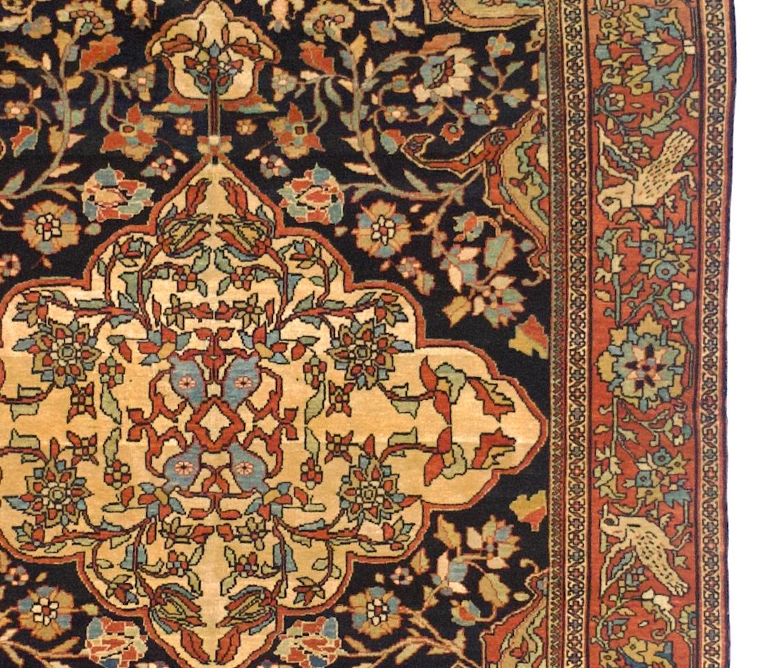 Antike persische Farahan Sarouk Teppich 4'6 x 6'6