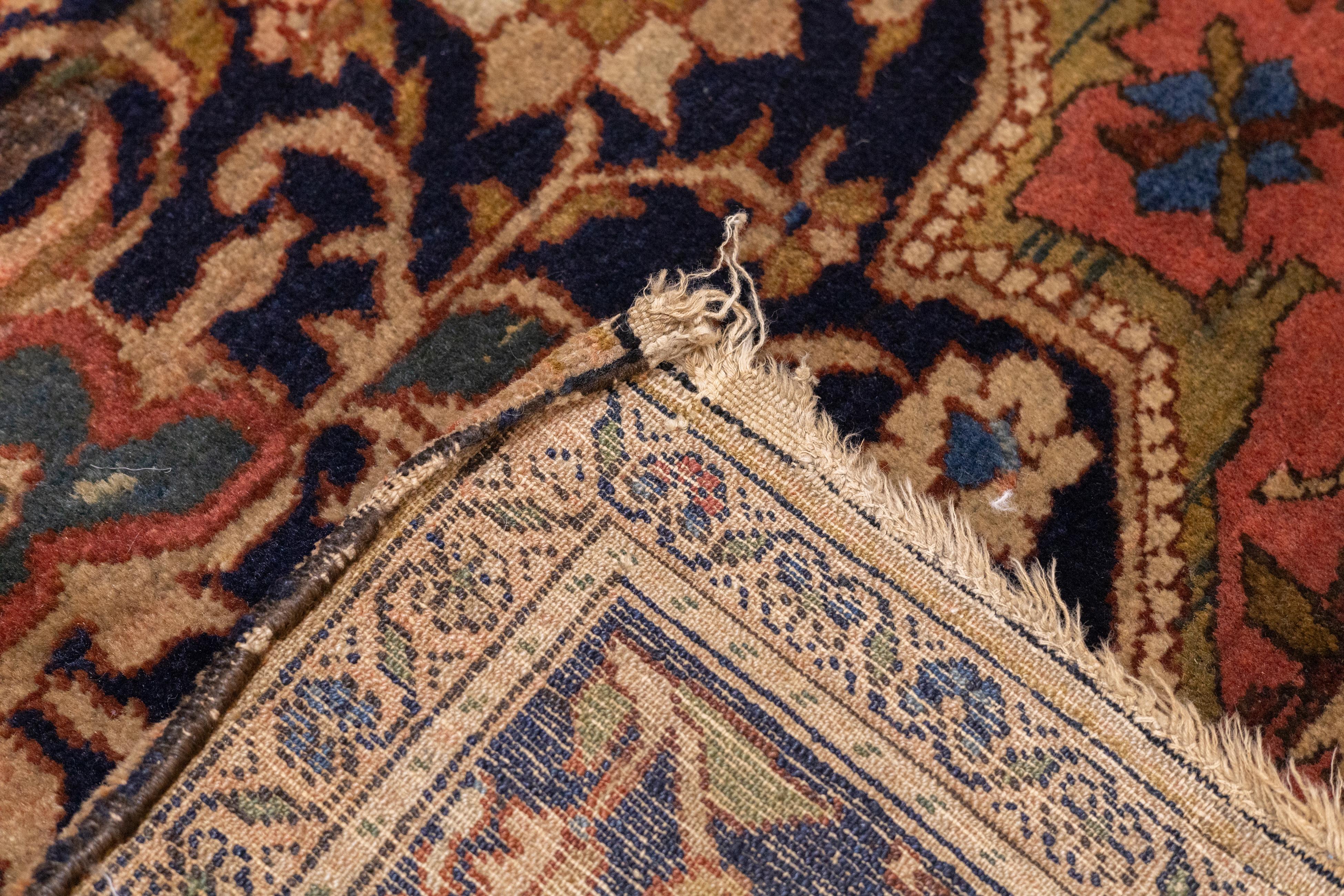 Antique Persian Farahan Sarouk Rug 4'6'' x 6'7'' For Sale 3