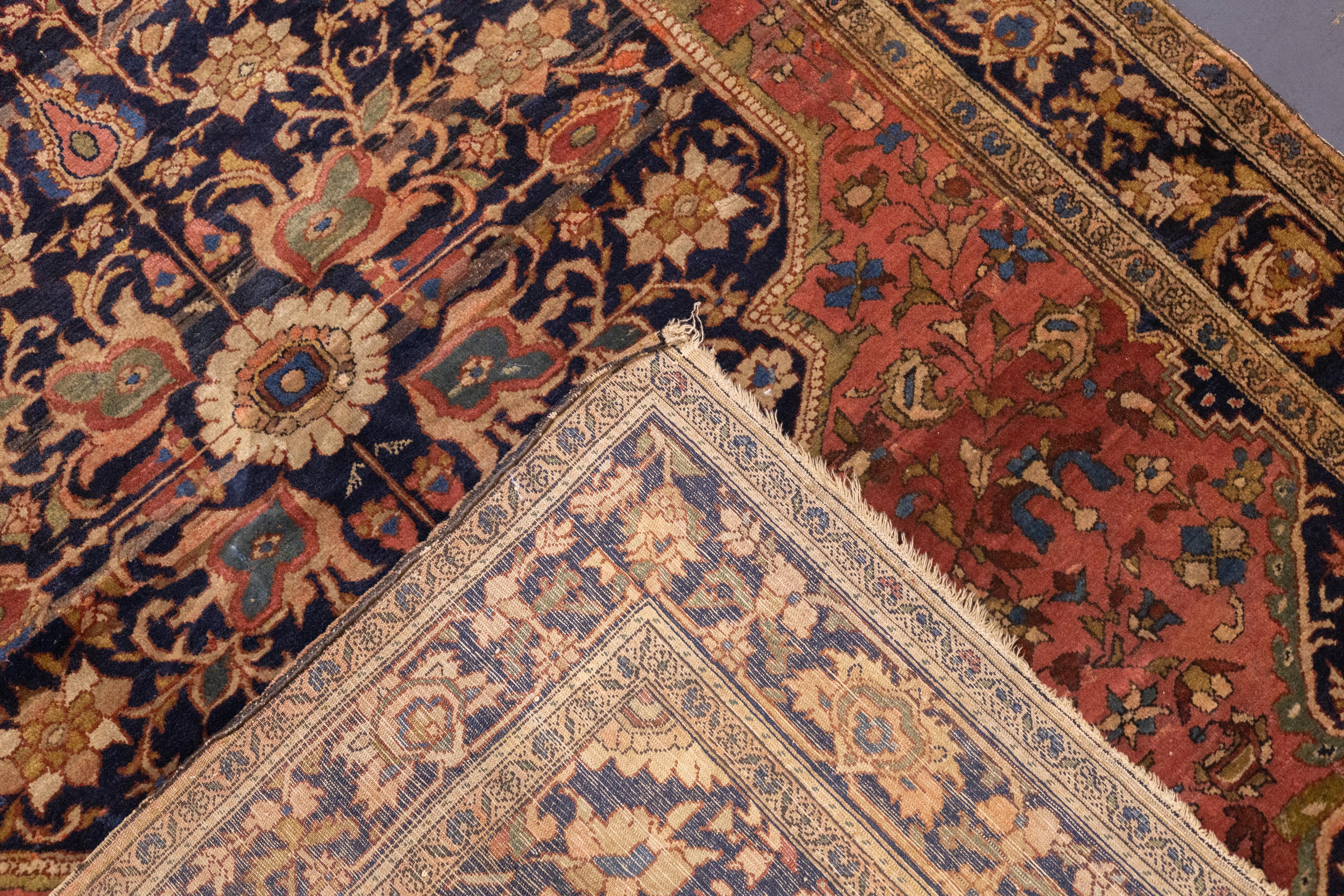 Antique Persian Farahan Sarouk Rug 4'6'' x 6'7'' For Sale 4