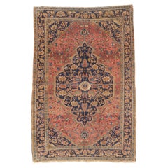 Antique Persian Farahan Sarouk Rug 4'6'' x 6'7''