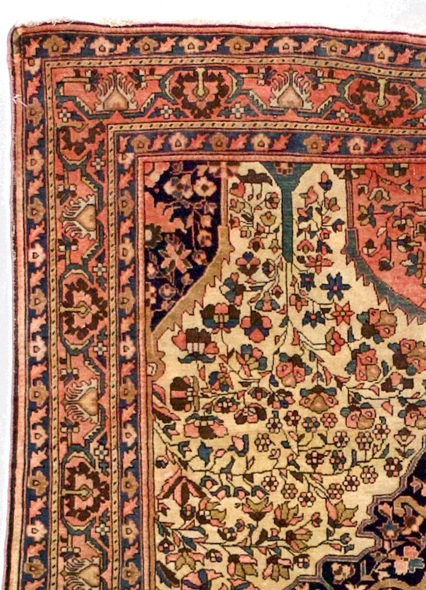 Antike persische Farahan Sarouk Teppich 4'7