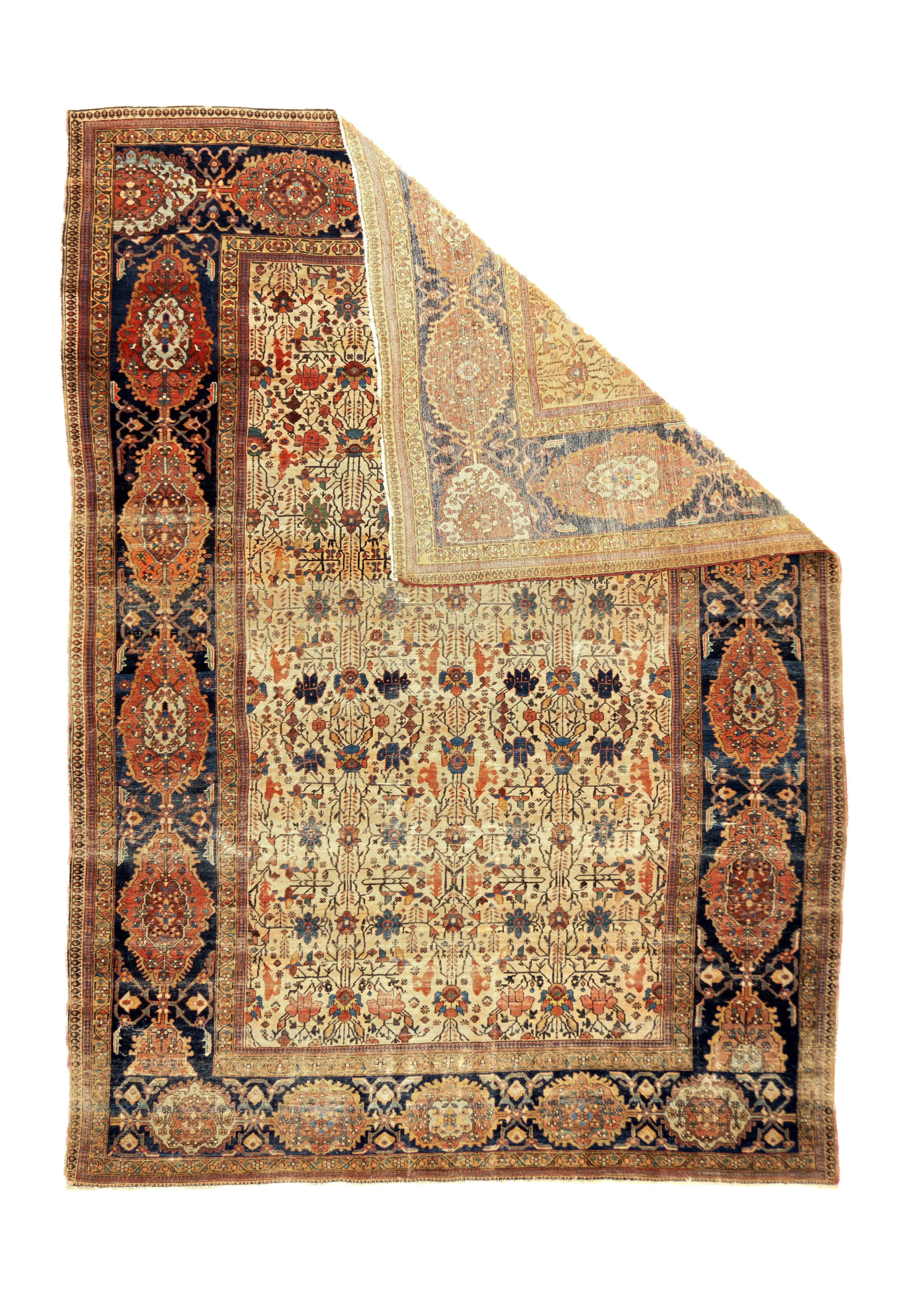 Antiker persischer Farahan Sarouk-Teppich 6'10