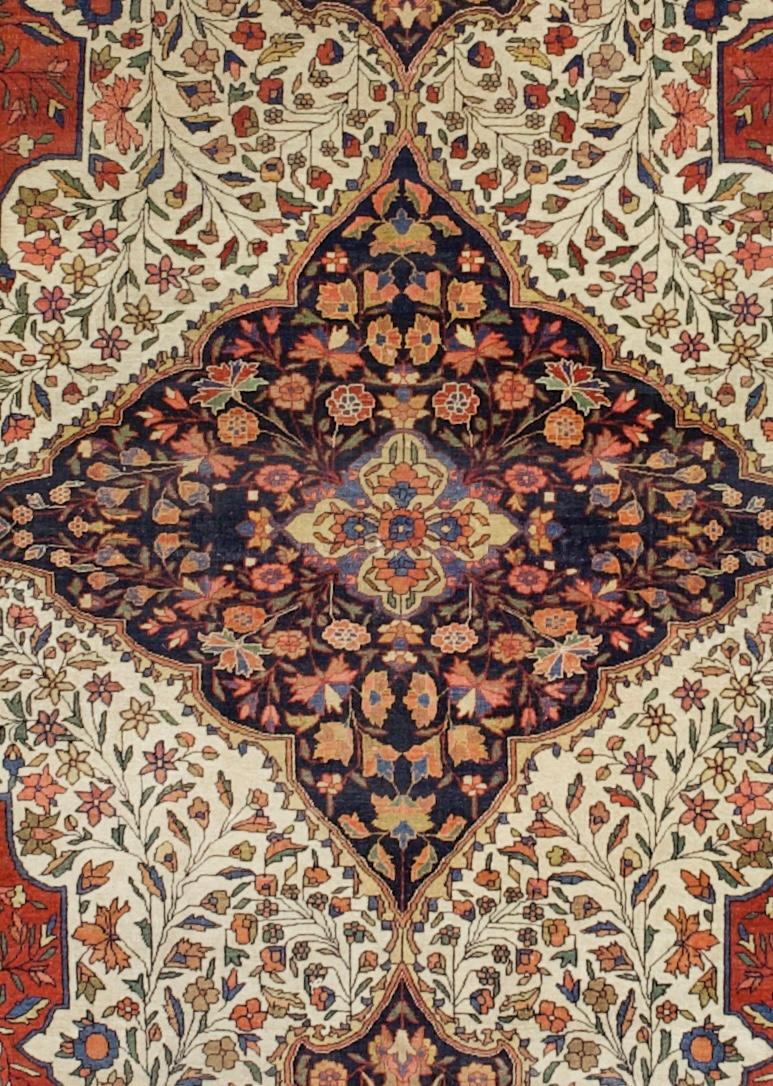 Antiker persischer Farahan Sarouk-Teppich 6'9