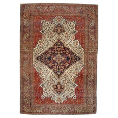Antiker persischer Sarouk Farahan Teppich 6'9 x 9'10