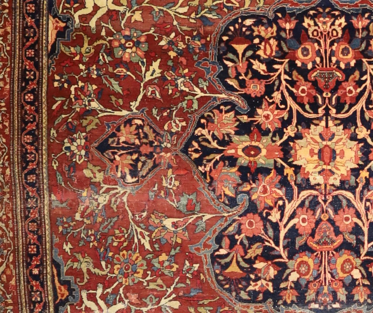 Antique Persian Farahan Sarouk Rug 7'3