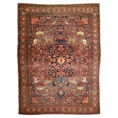 Antique Persian Farahan Sarouk Rug 7'3" x 10’0"