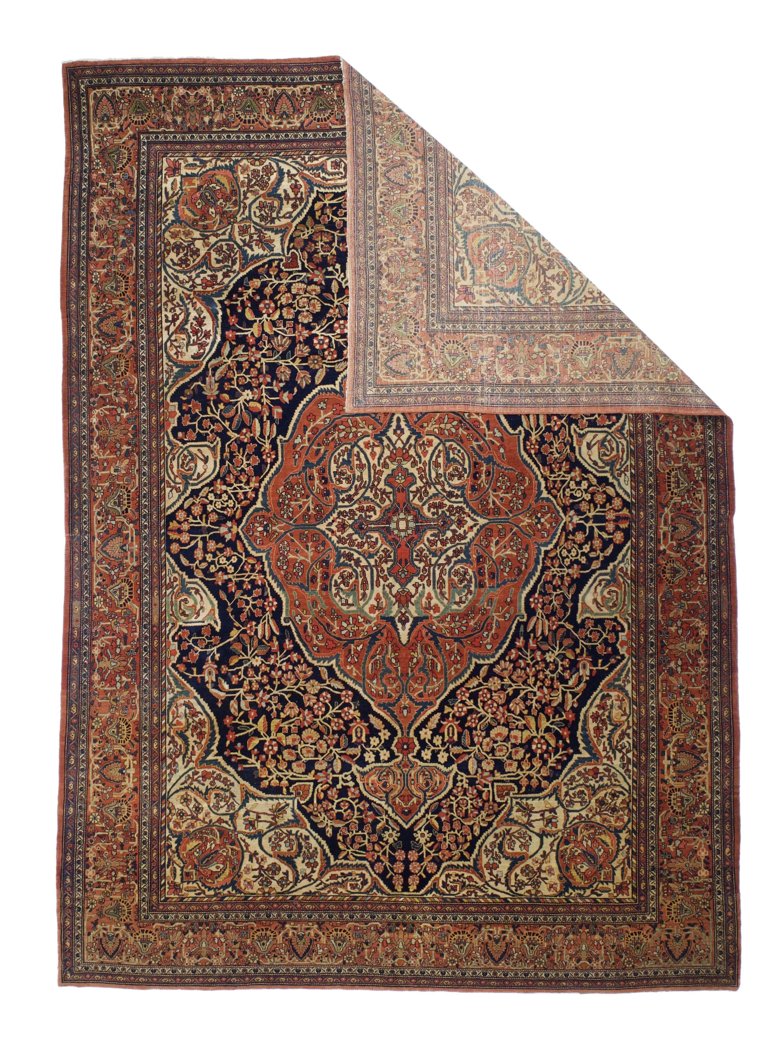 Antiker persischer Farahan Sarouk-Teppich 8'10