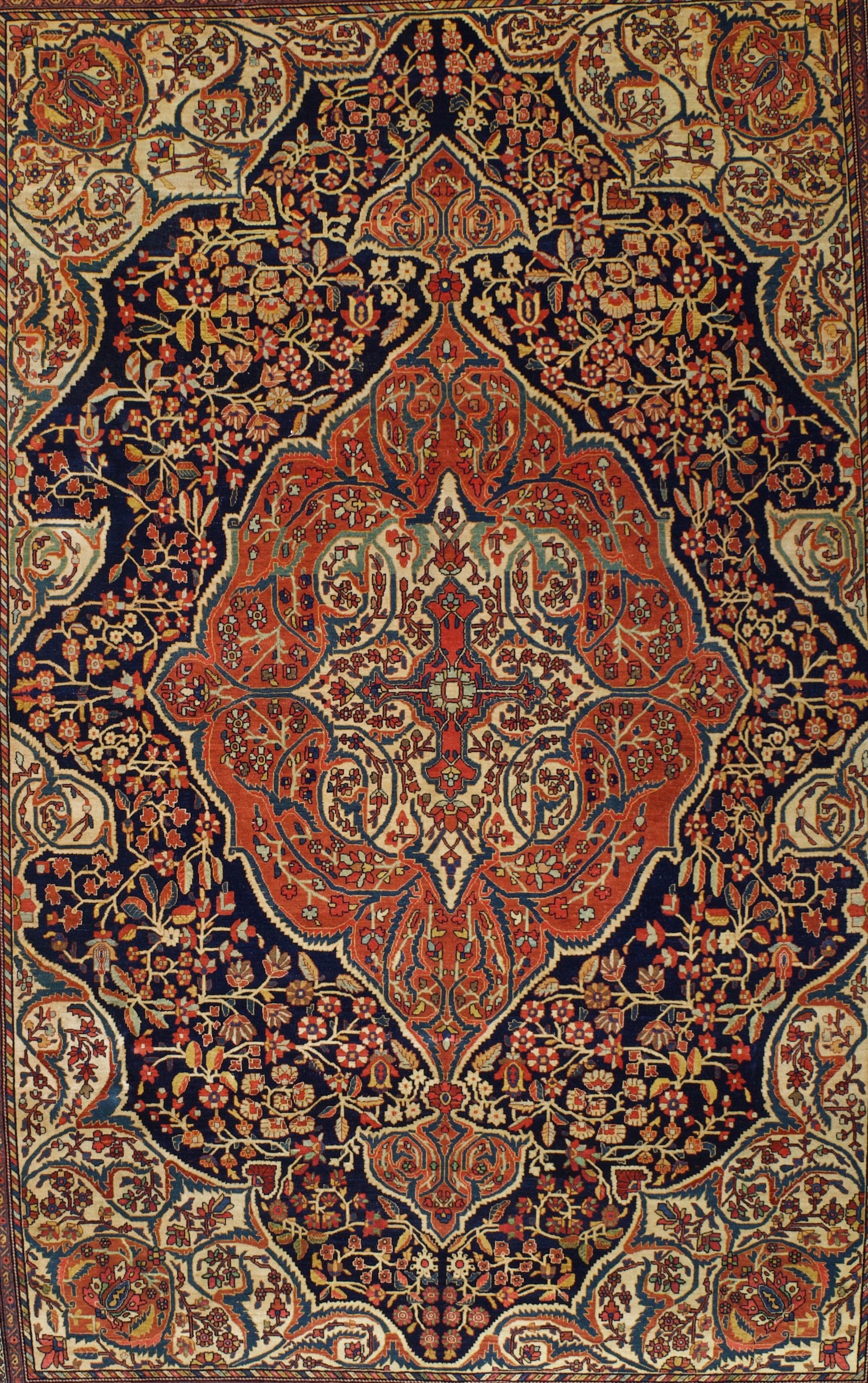 Antiker persischer Sarouk Farahan Teppich 8'10 x 12'5 (Persisch) im Angebot