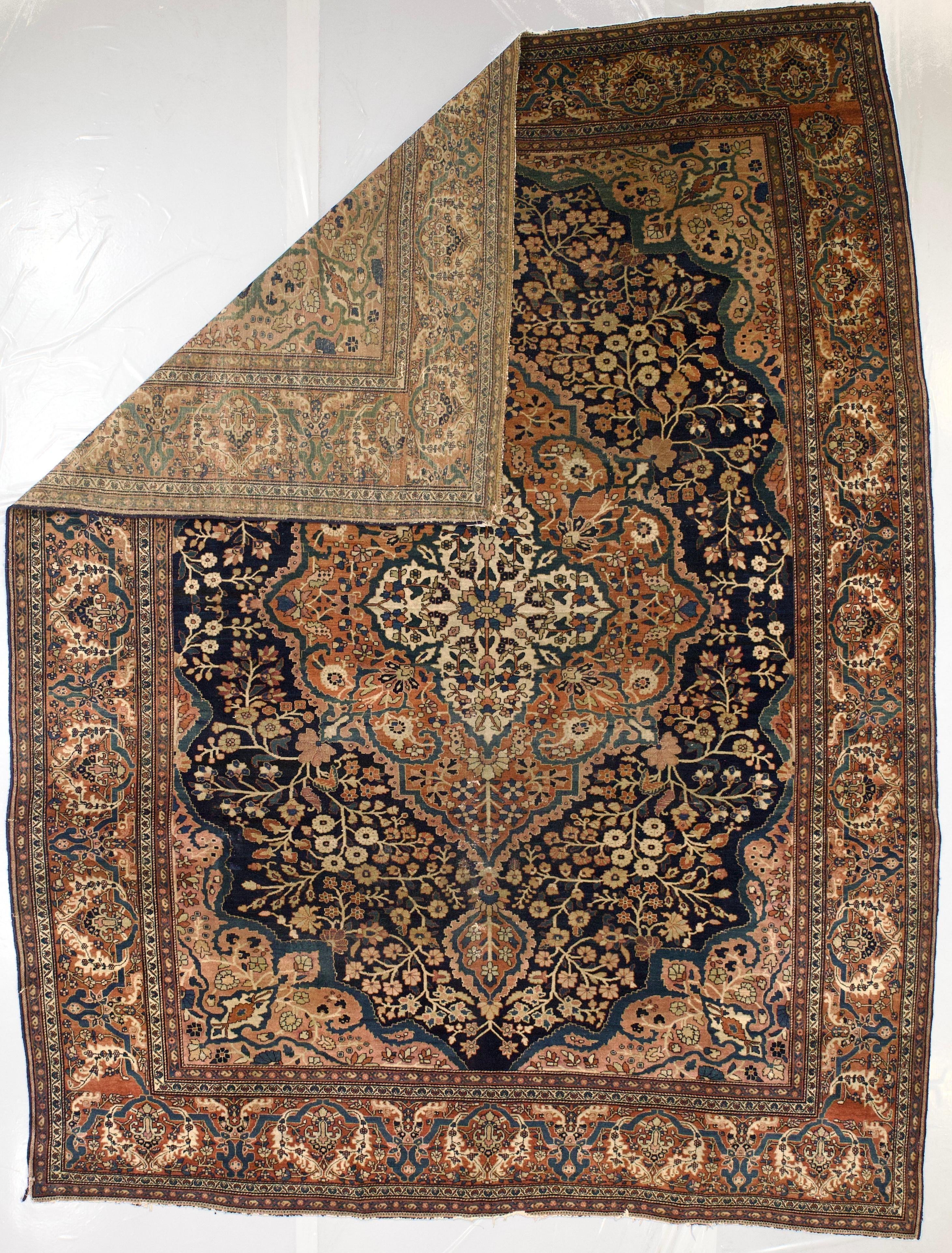 Antiker persischer Farahan Sarouk-Teppich 8'7