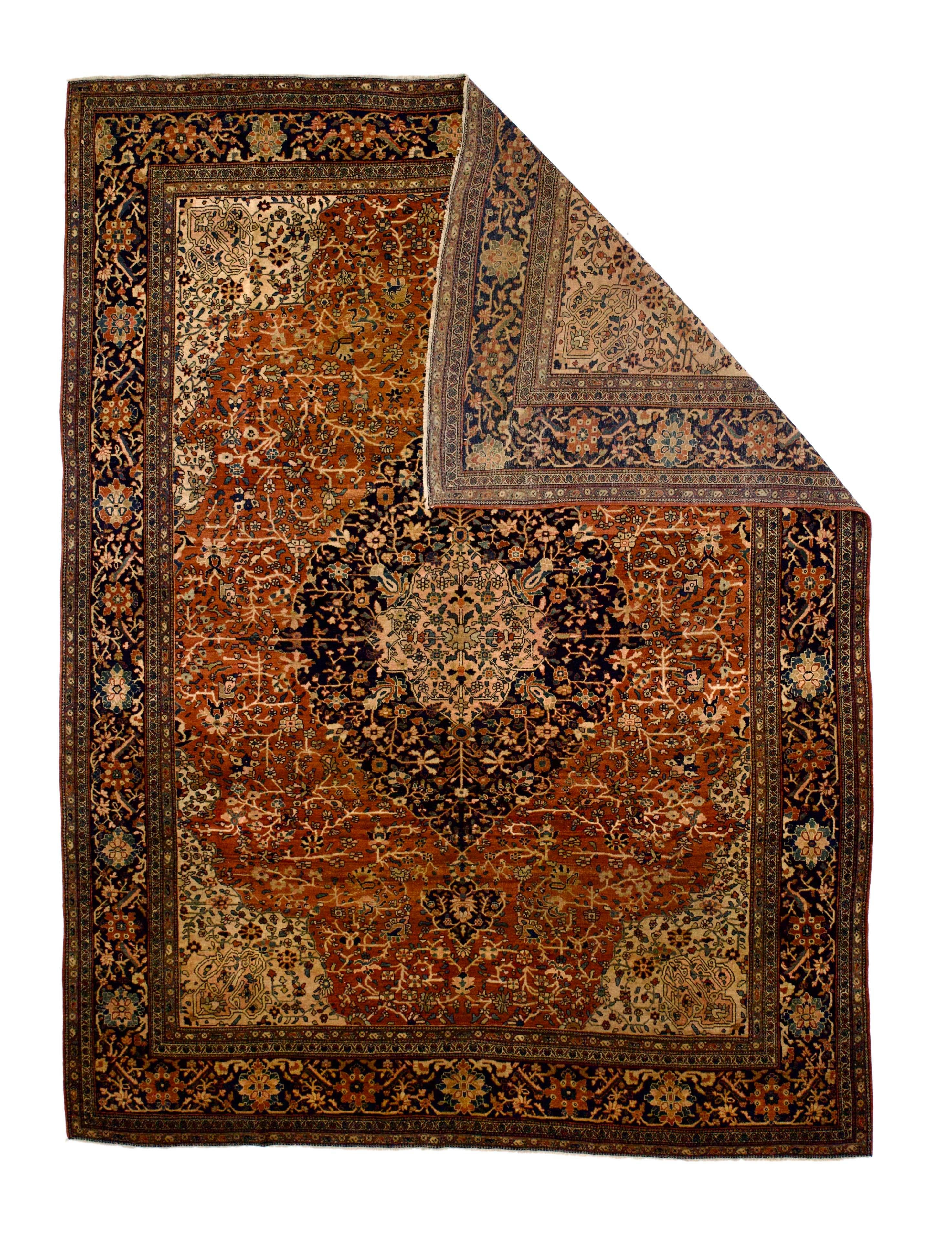 Antiker persischer Farahan Sarouk-Teppich 8'9