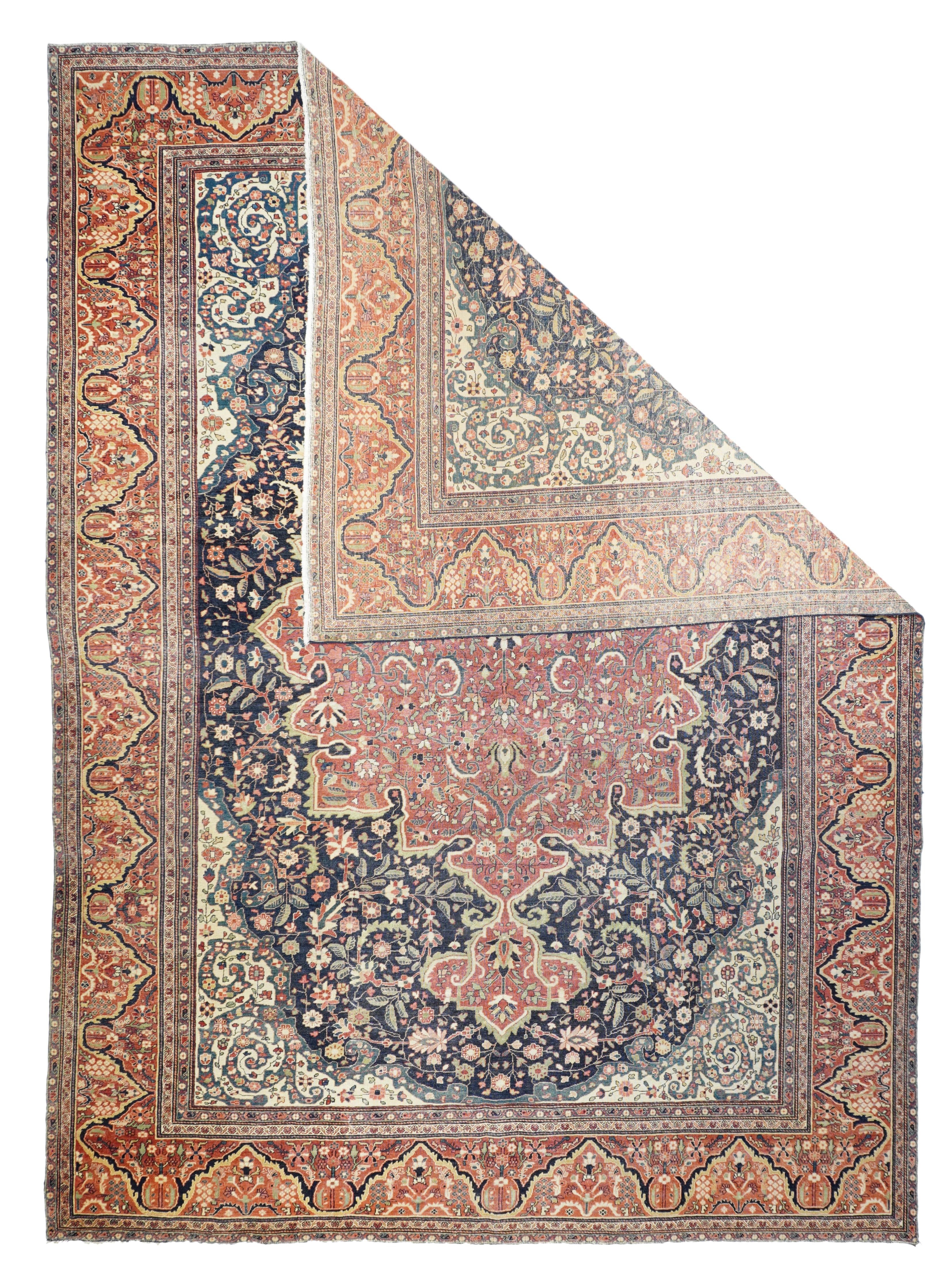 Antiker persischer Farahan Sarouk-Teppich 9'0