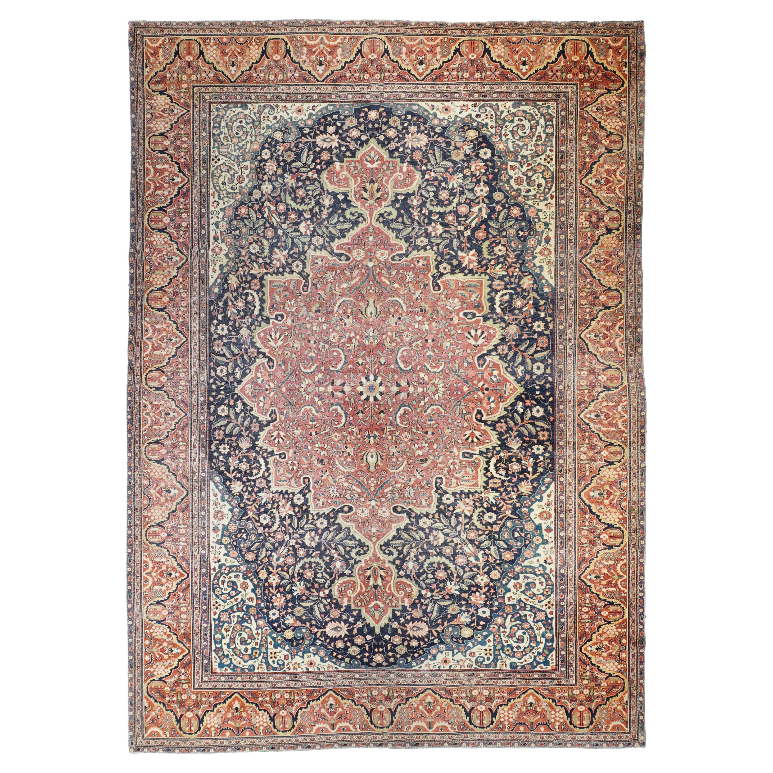 Antike persische Farahan Sarouk Teppich 9'0" x 12'3"