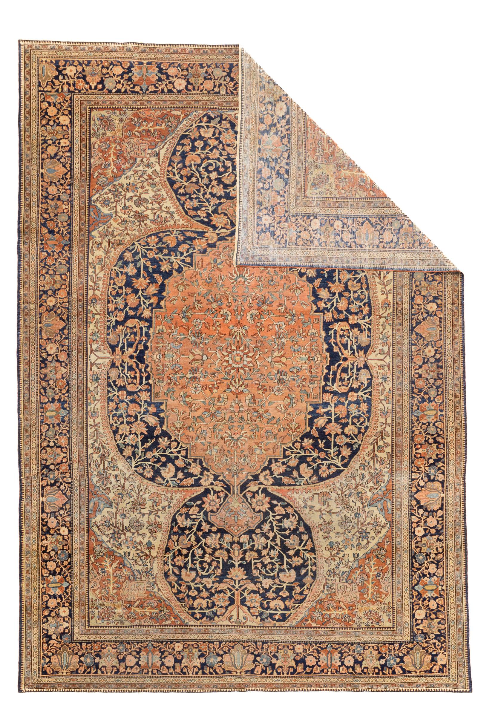 Tapis ancien persan Farahan Sarouk 9'4