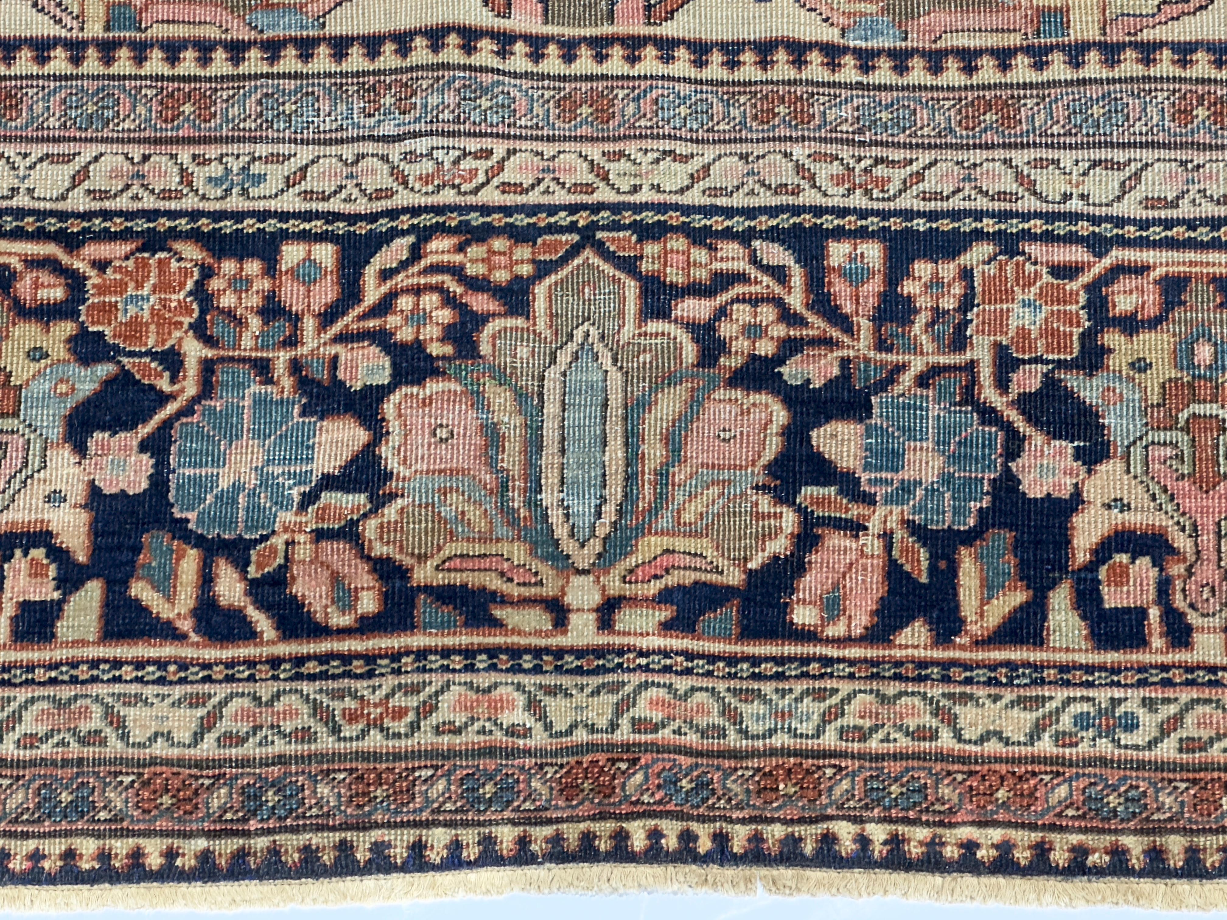 Antique Tapis Persan Sarouk Farahan 9'4