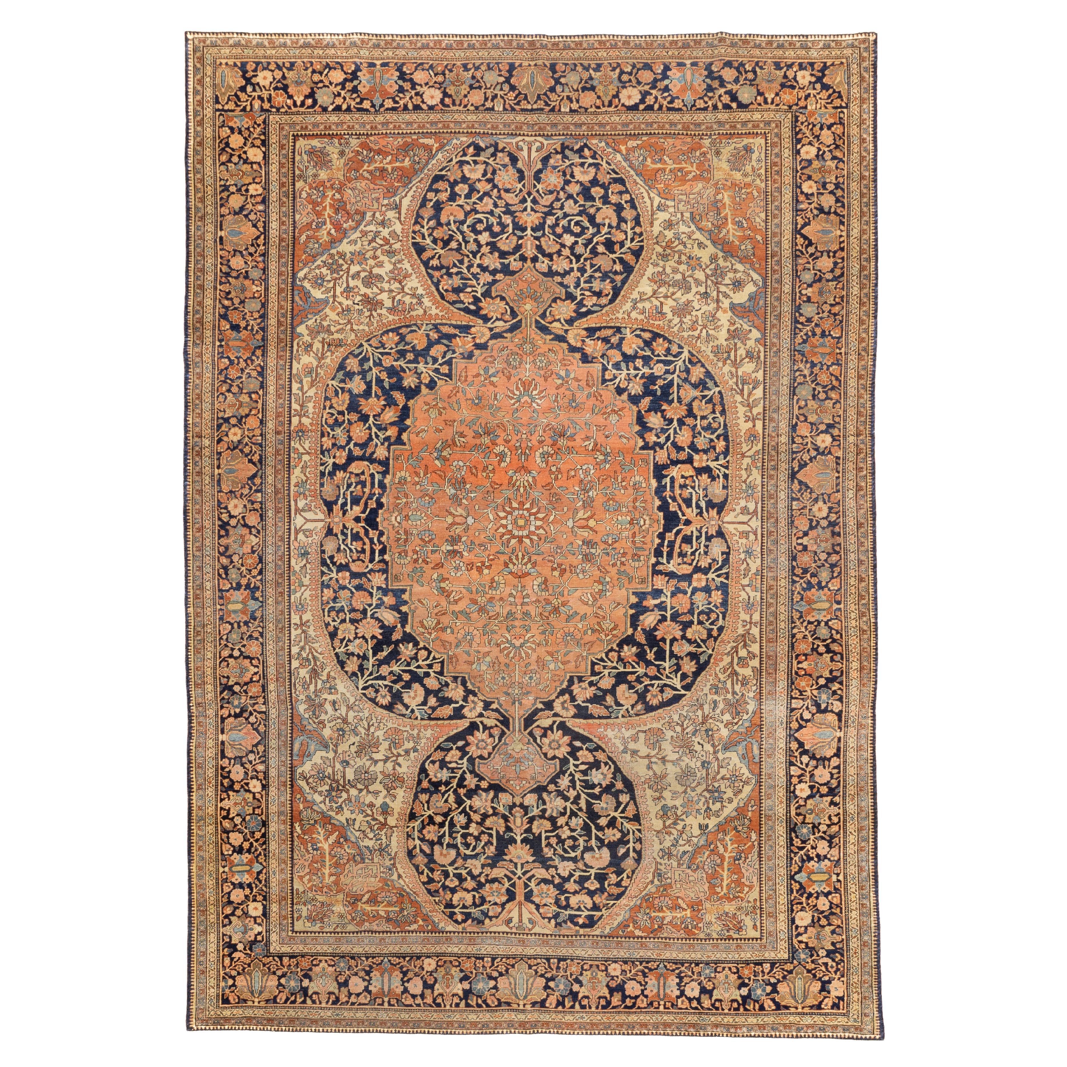 Antike persische Farahan Sarouk Teppich 9'4" x 12'1"