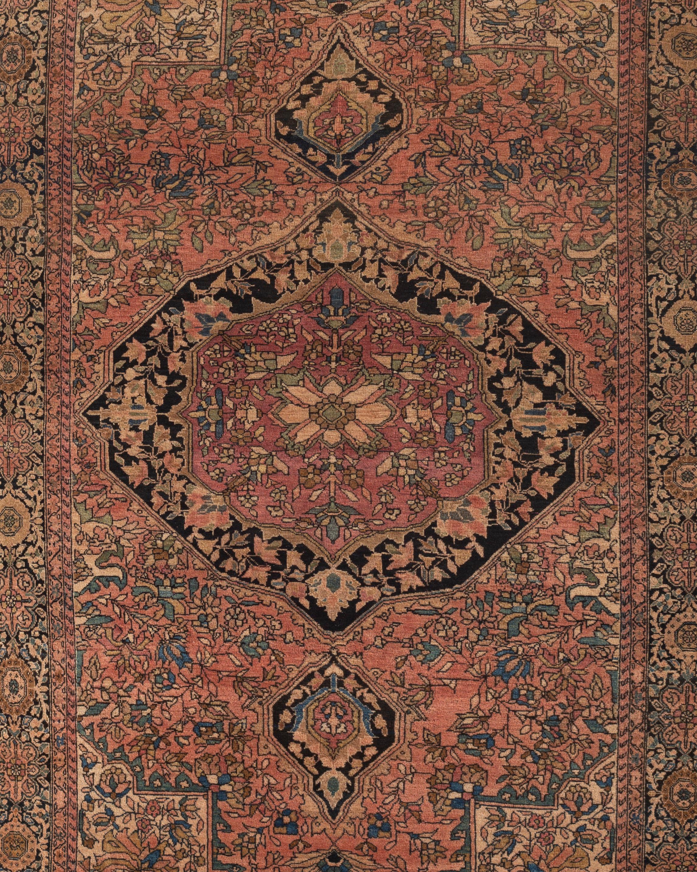 Hand-Woven Antique Persian Farahan Sarouk Rug, circa 1880 For Sale