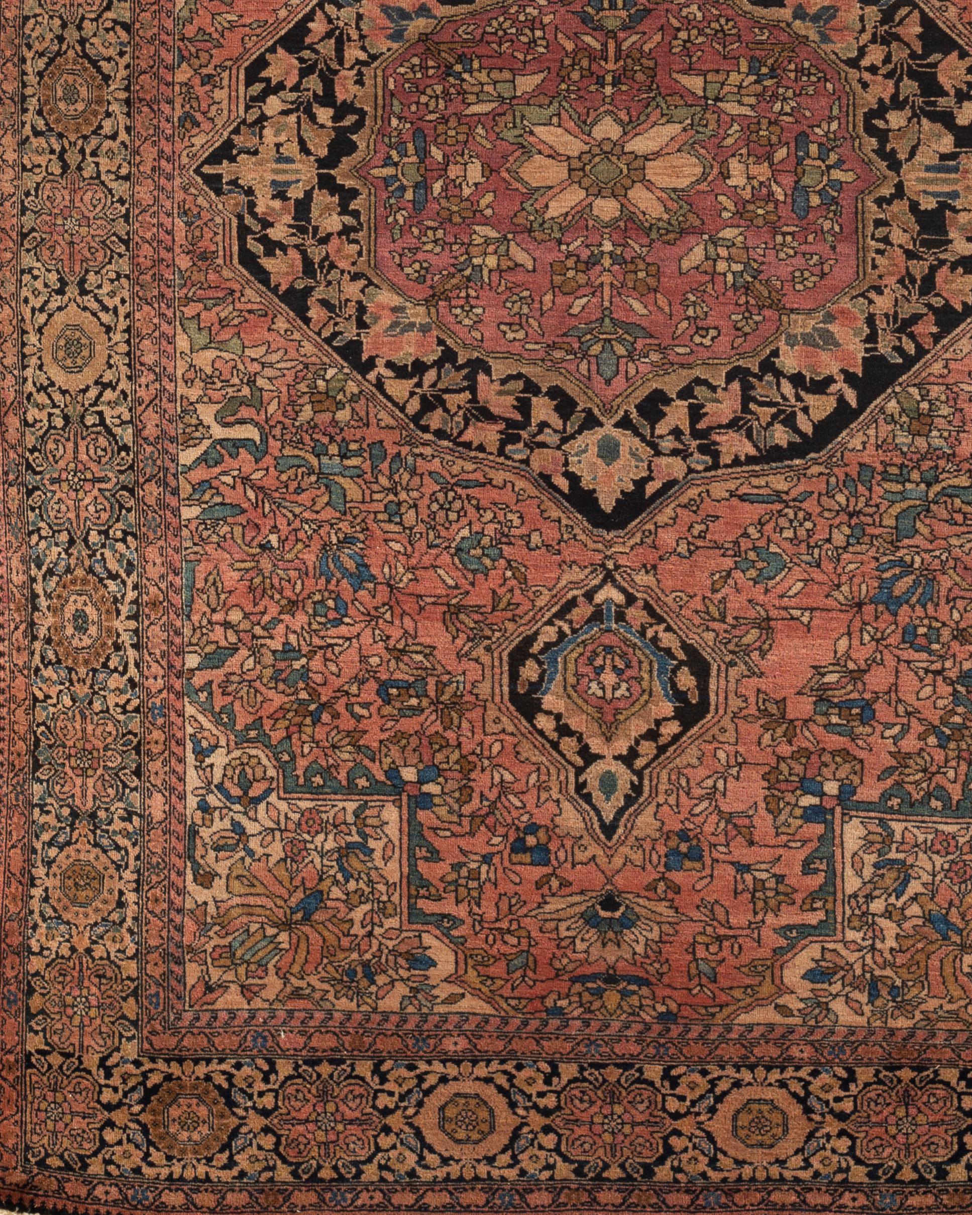 Antiker persischer Farahan-S Sarouk-Teppich, um 1880 im Zustand „Gut“ im Angebot in Secaucus, NJ