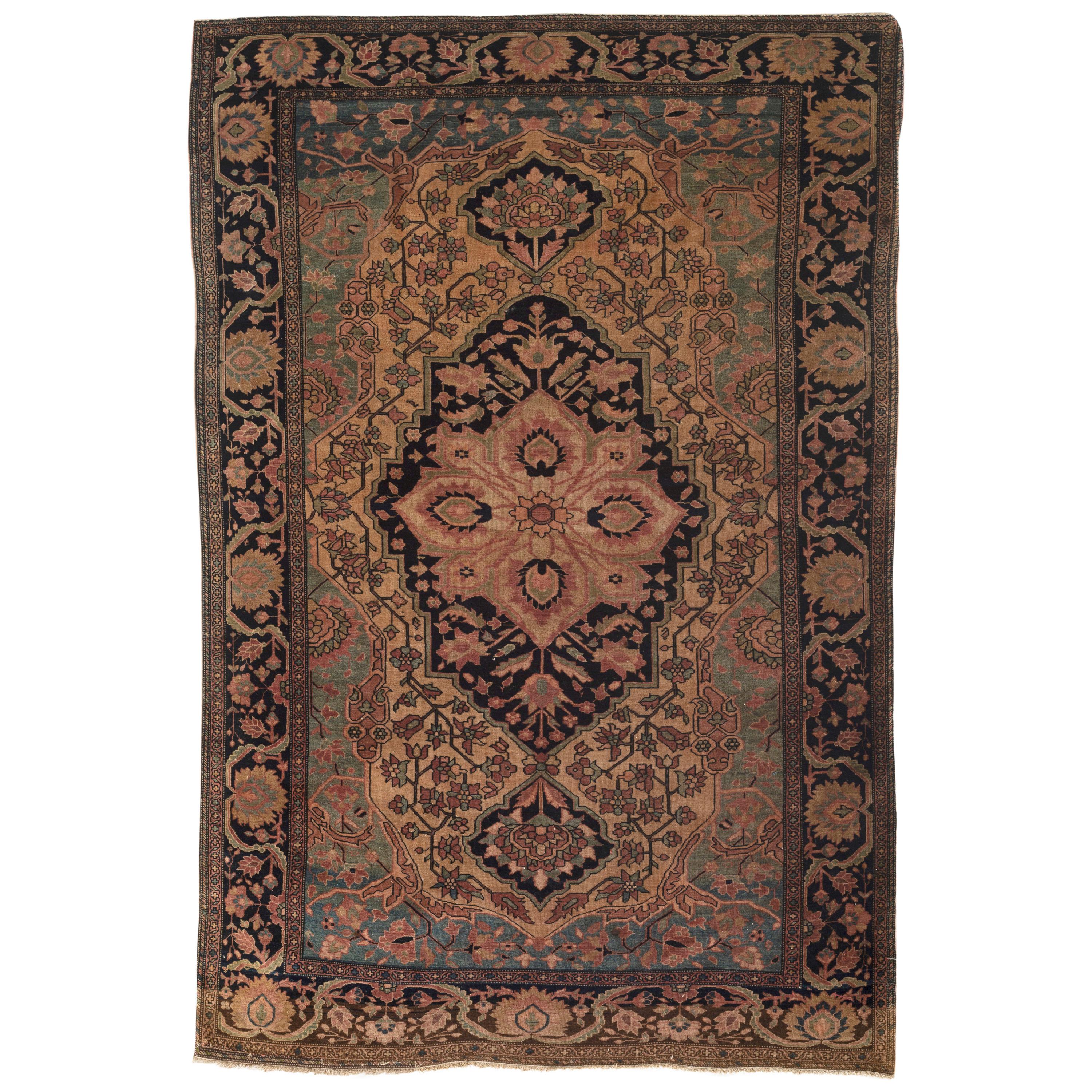 Antique Persian Farahan Sarouk Rug, circa 1880 For Sale