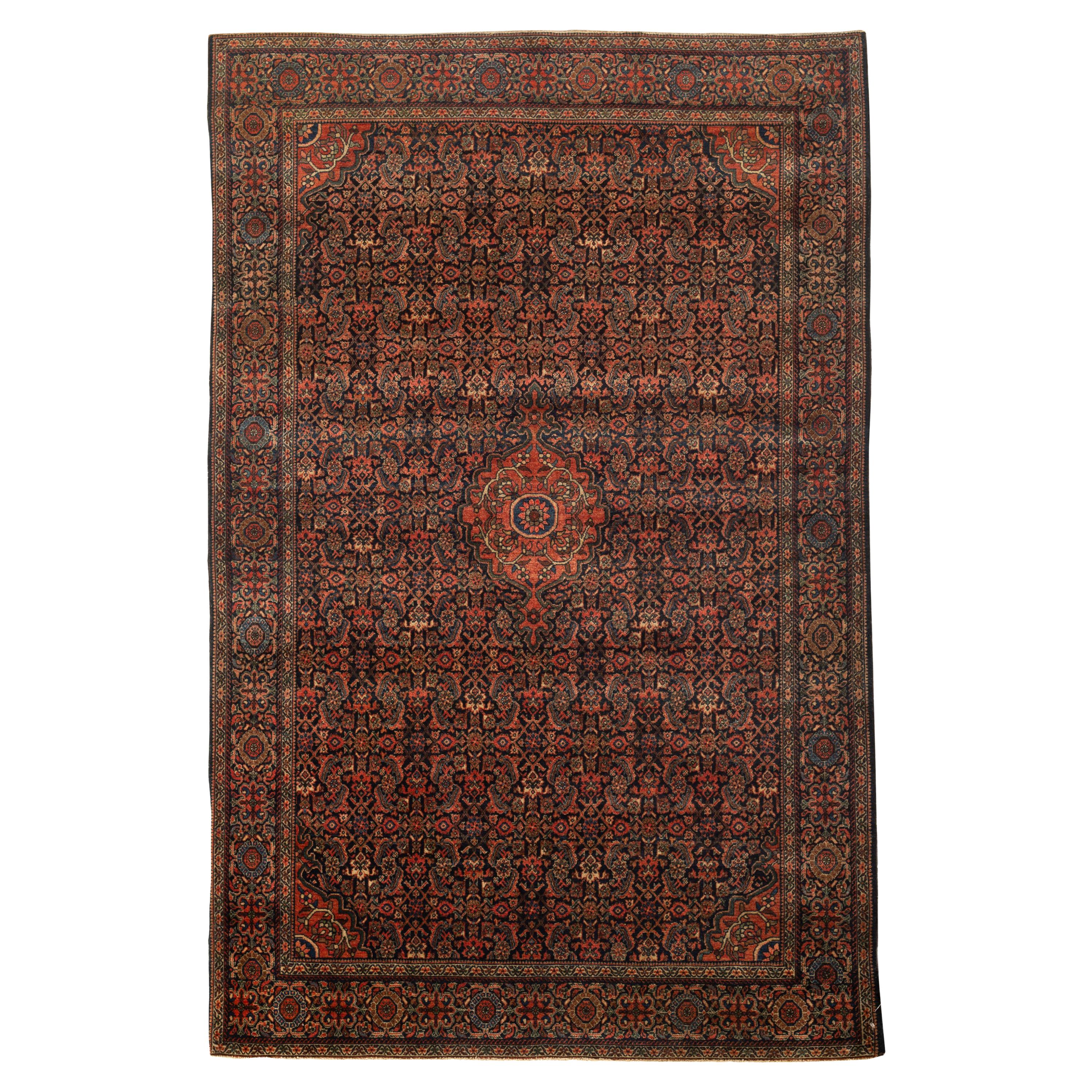 Antiker persischer Farahan-S Sarouk-Teppich, um 1880