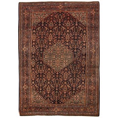 Antique Persian Farahan Sarouk Rug Circa 1900.