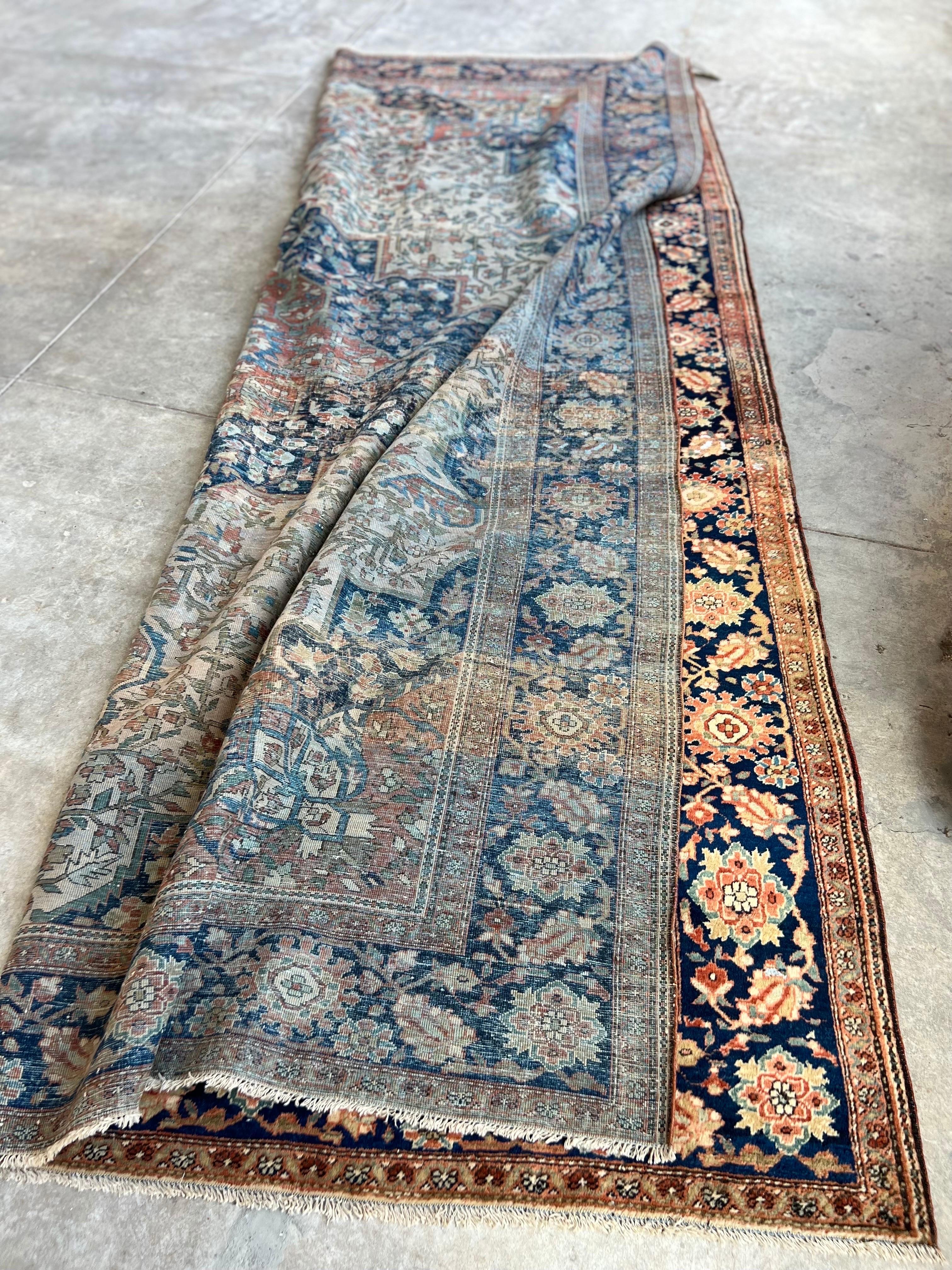 Antique Persian Farahan Sarouk Rug For Sale 9