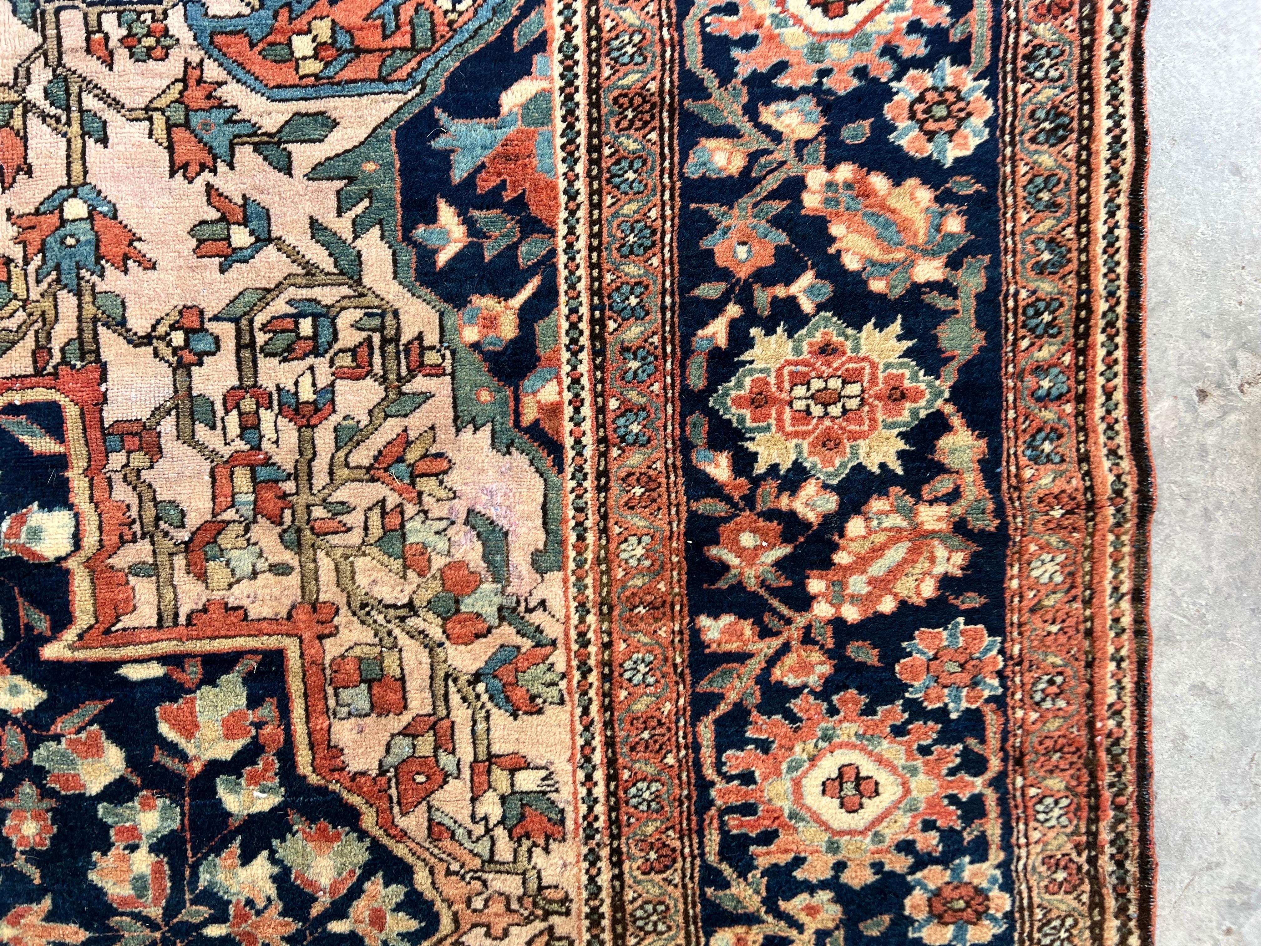 Antique Persian Farahan Sarouk Rug For Sale 3