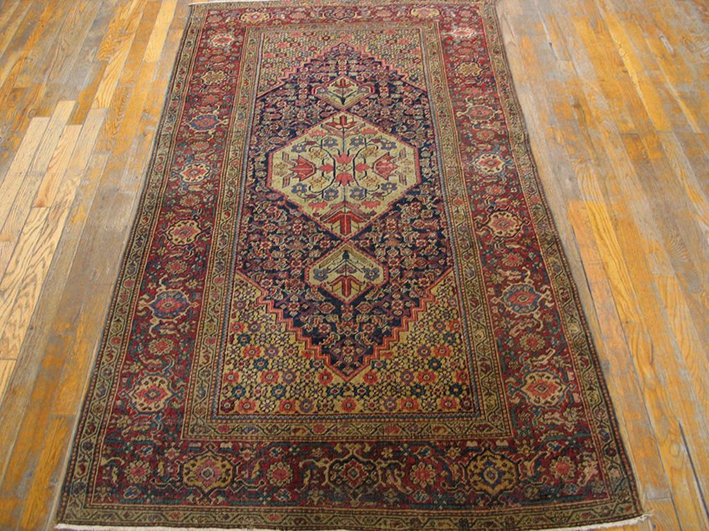 Hand-Knotted 19th Century Persian Farahn Carpet ( 3'9