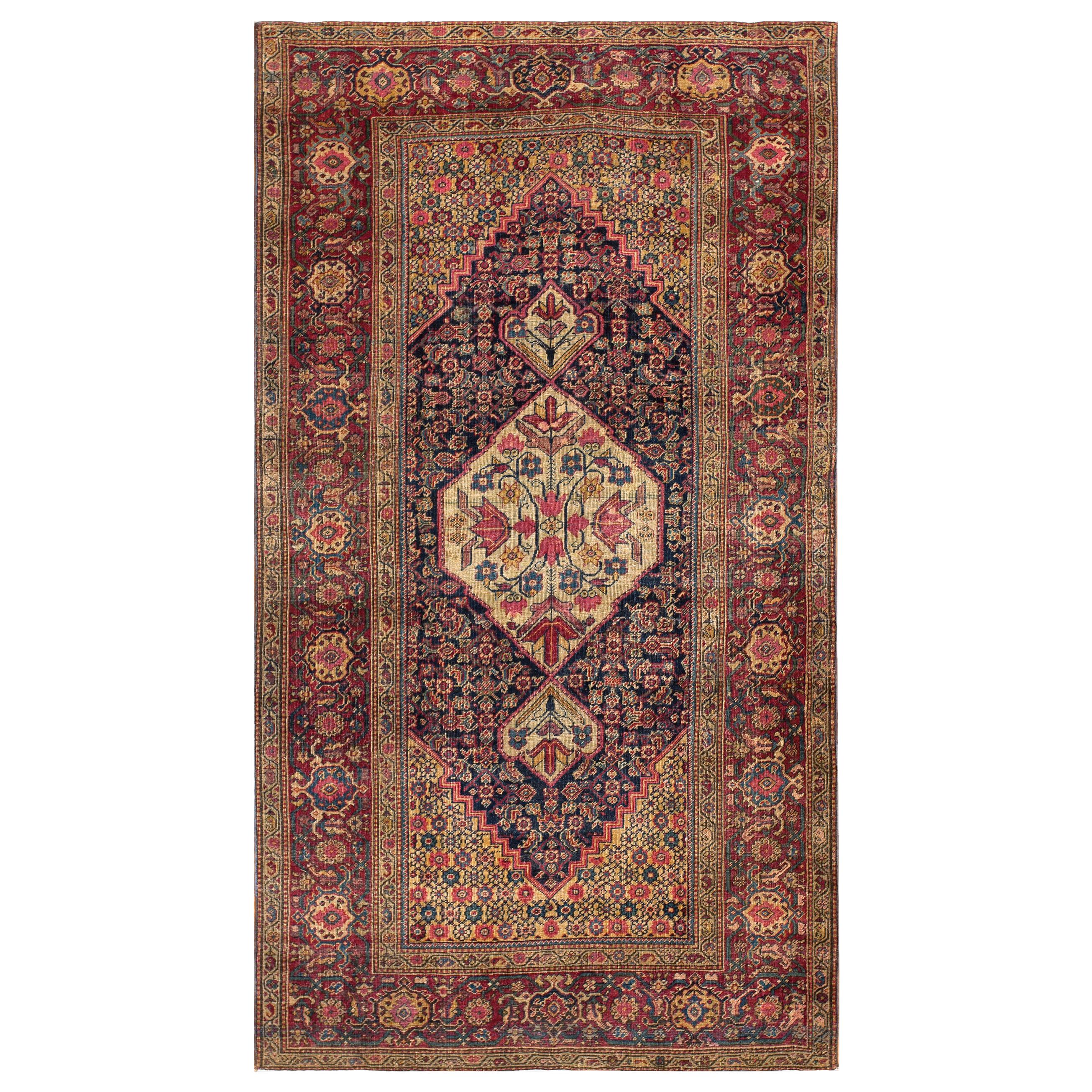 19th Century Persian Farahn Carpet ( 3'9" x 6'5" - 115 x 198 )  For Sale