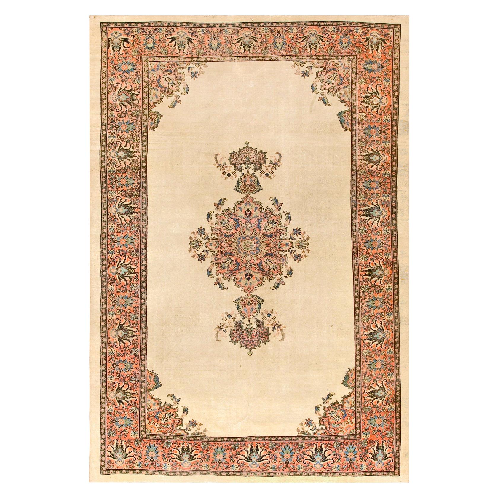 19th Century Persian Farahan Carpet ( 6'9" x 10' - 205 x 305 ) For Sale