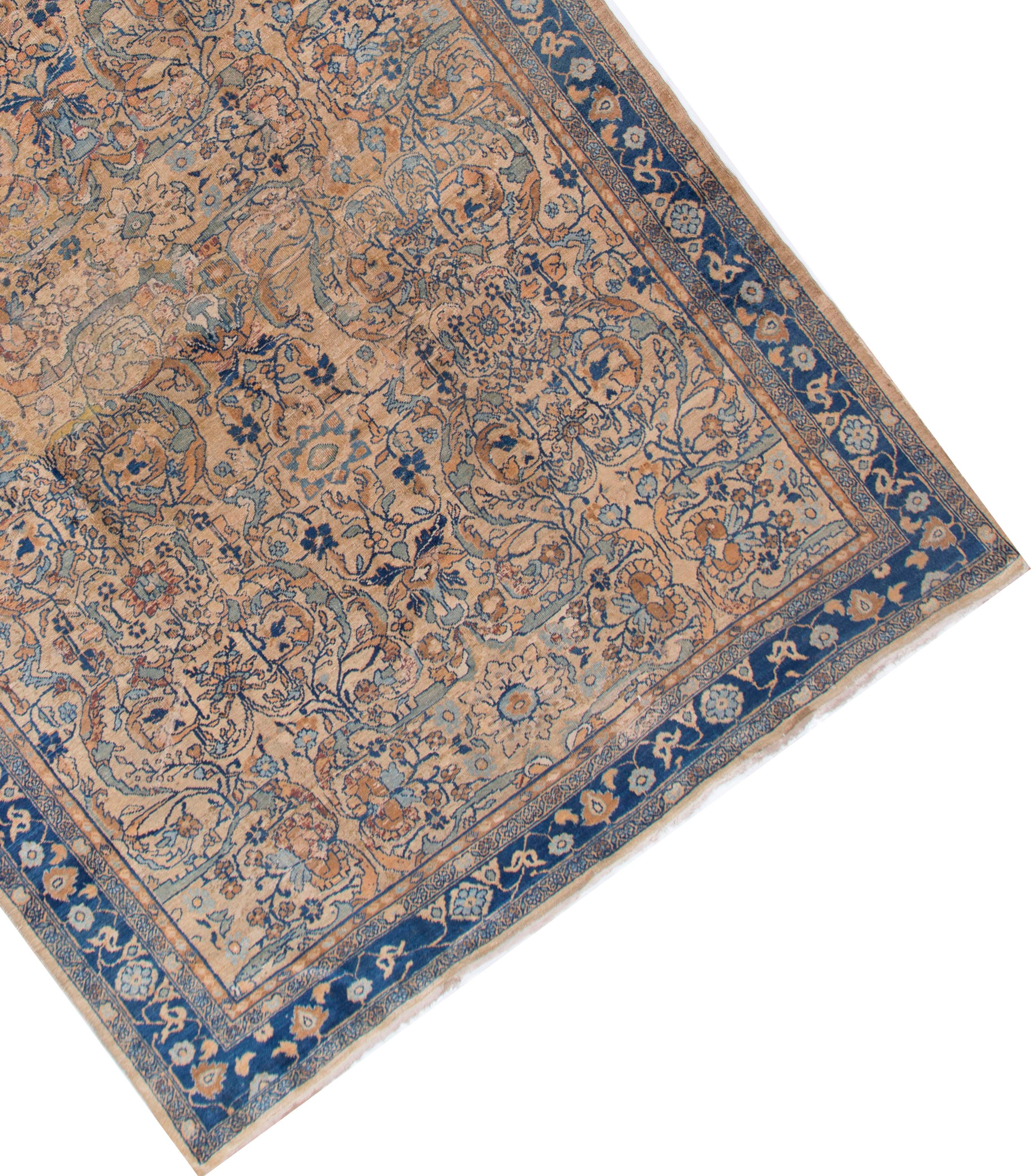Hand-Woven Antique Persian Feraghan Rug, circa 1890, 7'9 x 11'3 For Sale