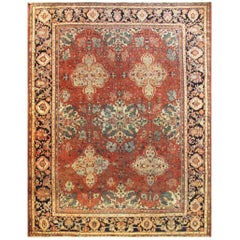 Alfombra persa antigua Feraghan Sarouk, c-1870