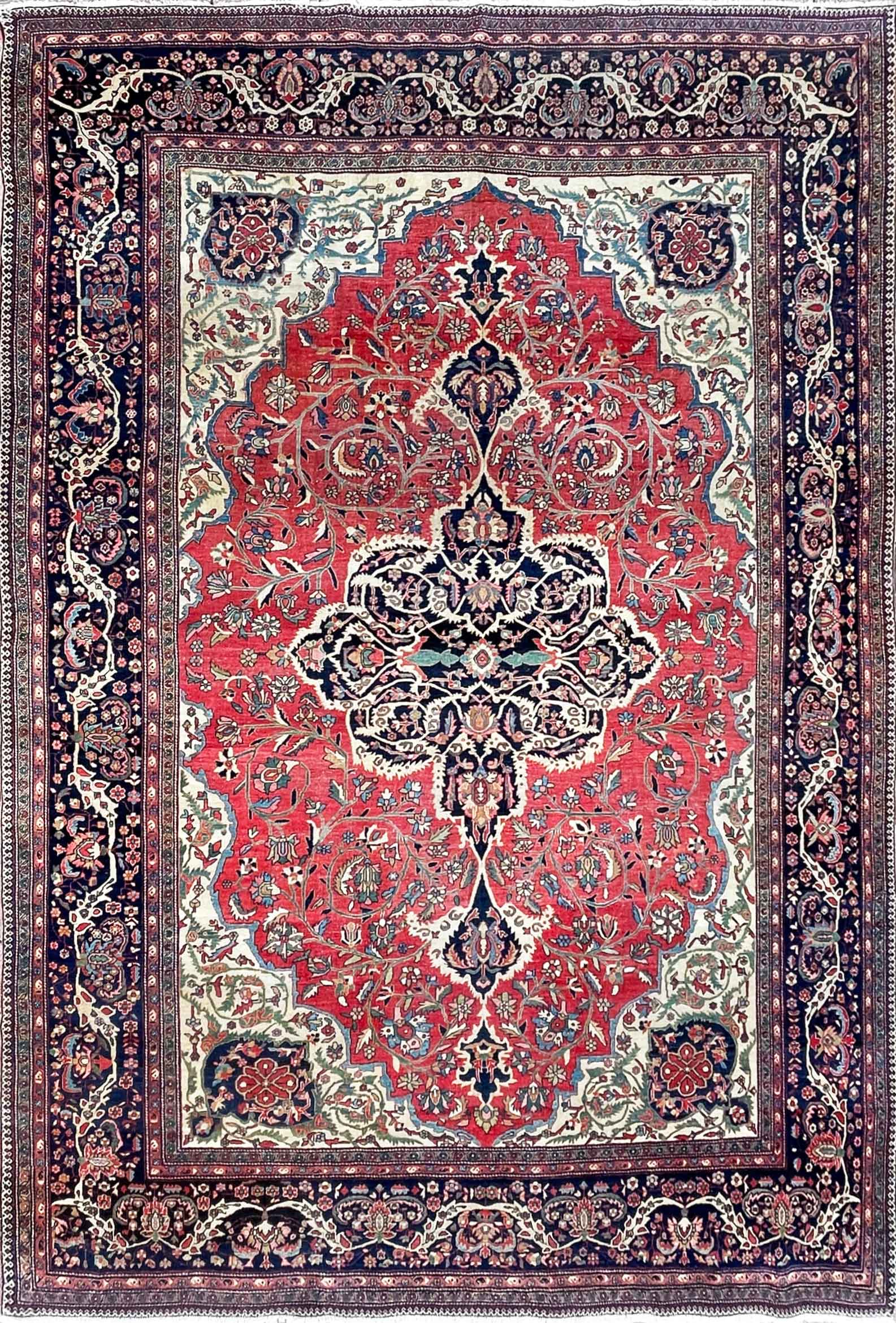 Antique Persian Feraghan Sarouk Carpet, Most Beautiful For Sale