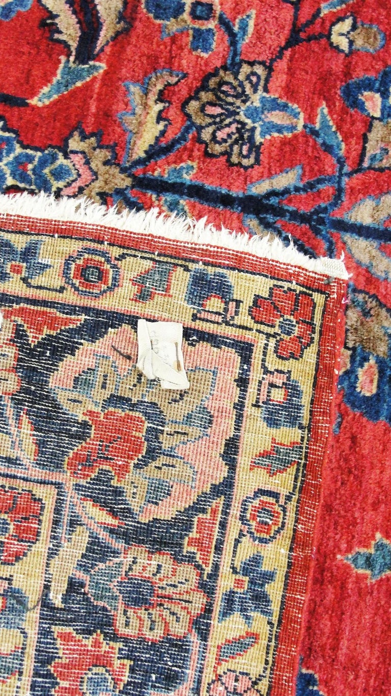 Sarouk Farahan Antique Persian Feraghan Sarouk Rug For Sale