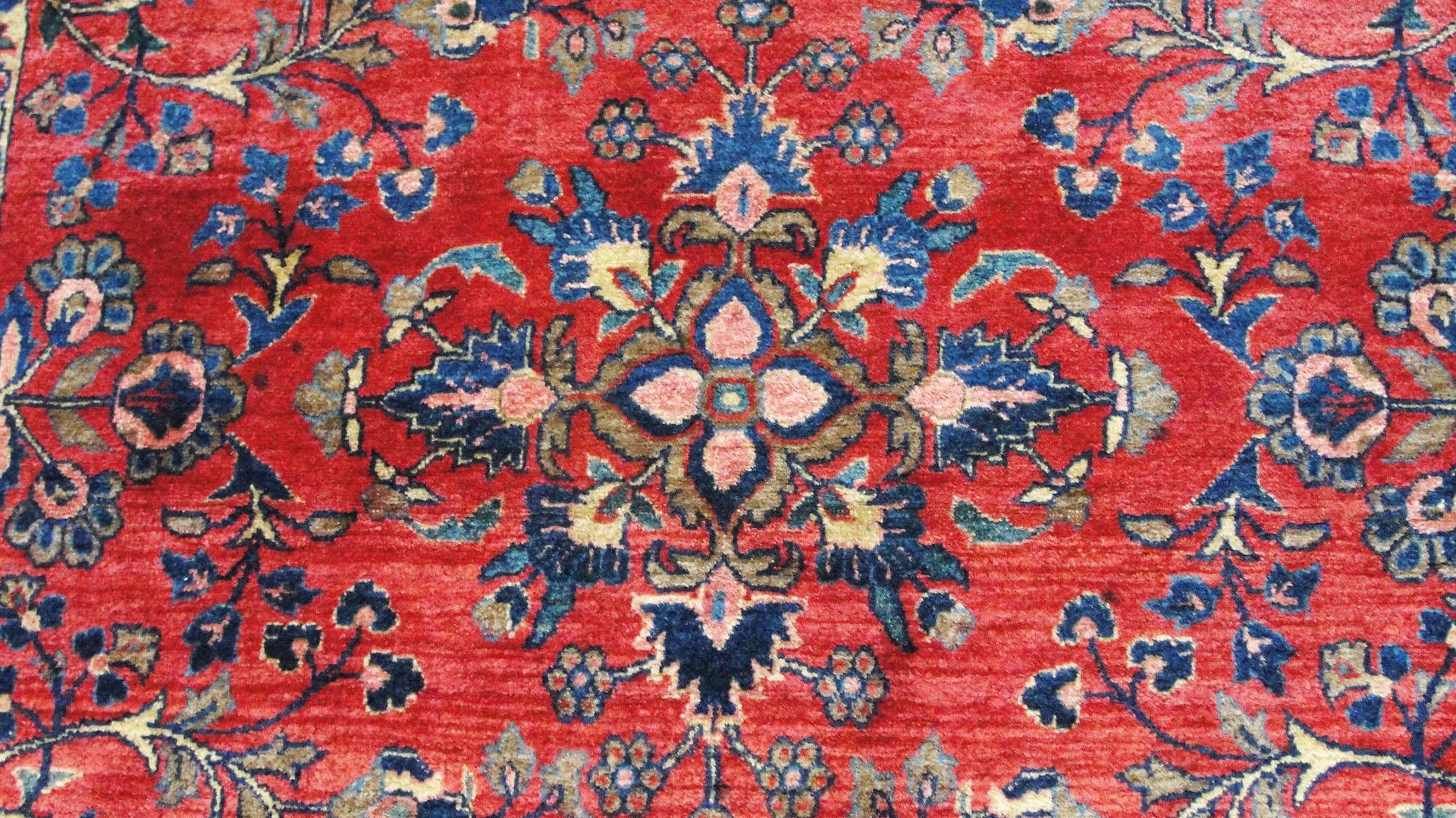 Sarouk Farahan Antique Persian Feraghan Sarouk Rug For Sale