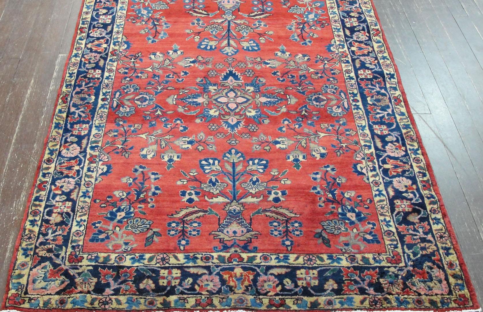 Hand-Woven Antique Persian Feraghan Sarouk Rug For Sale