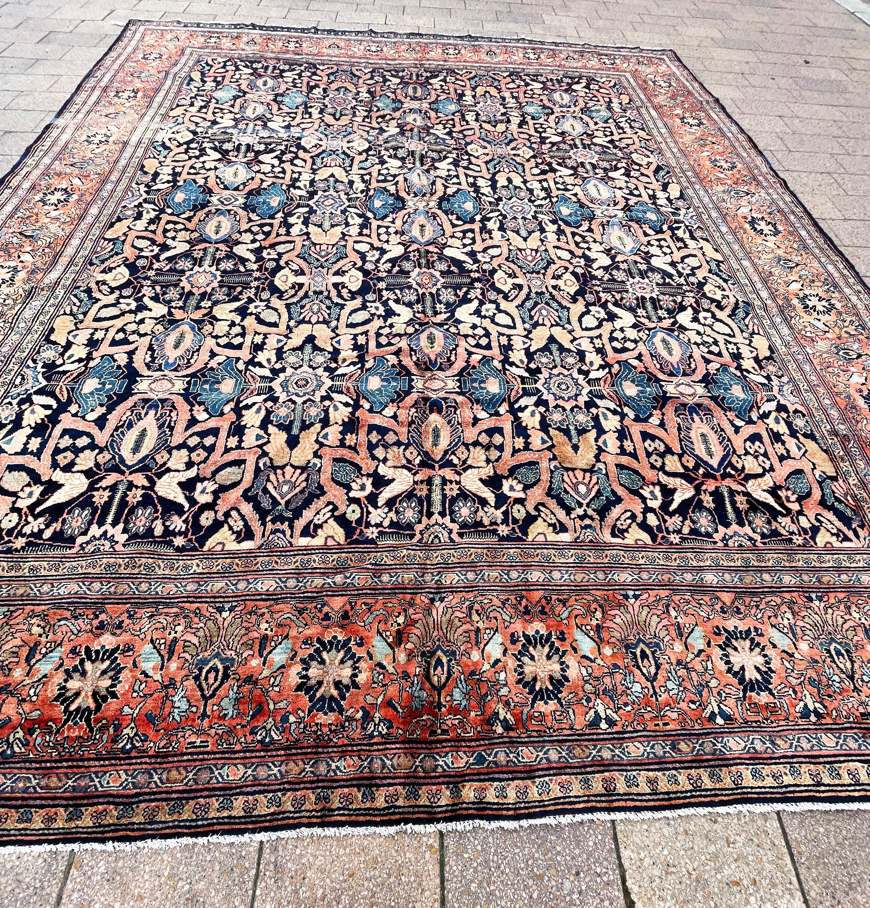 Antique Persian Feraghan Sarouk, The Most unusual For Sale 3